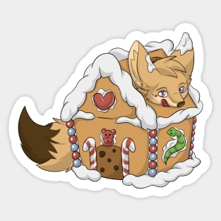 Gingerbread Fennec Fox Sticker